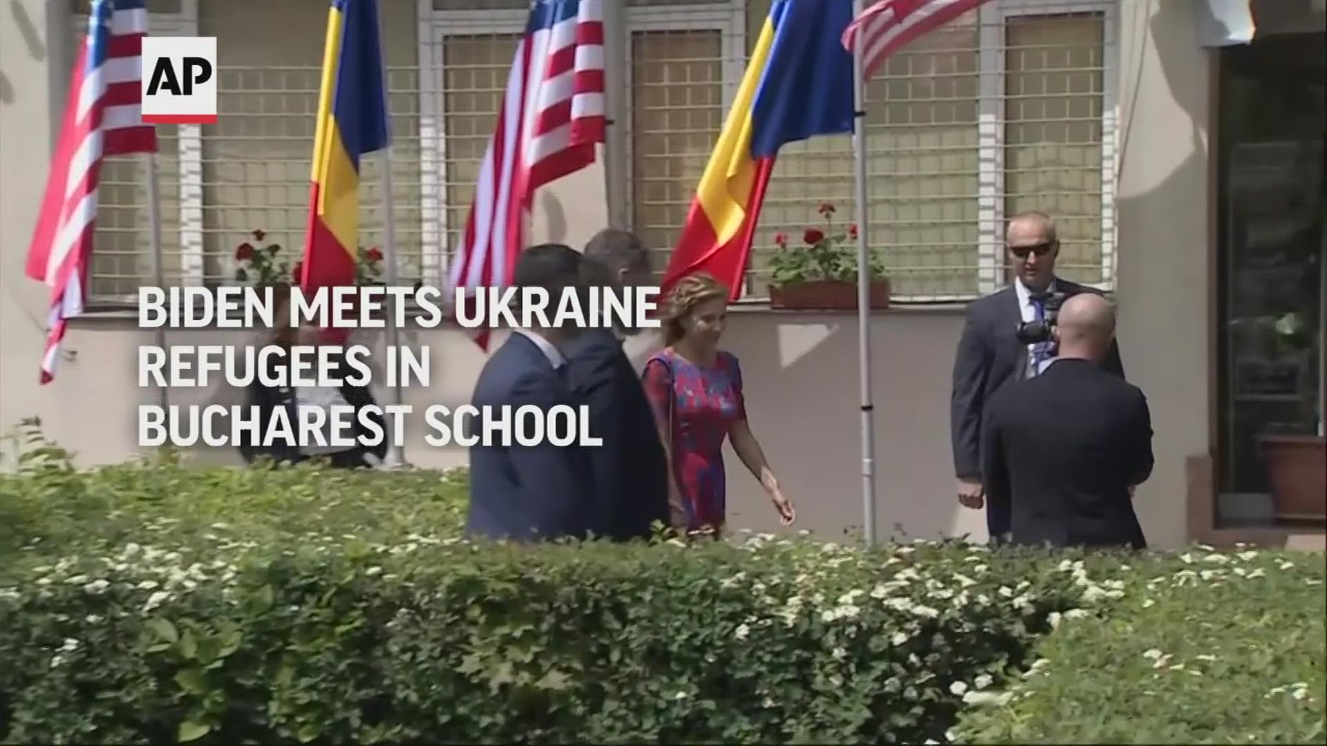 First lady Jill Biden visited a school in Romania that is helping to educate young Ukrainian refugees forced to flee their country due to the war.
