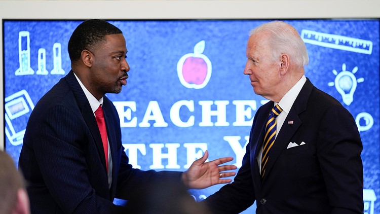 Biden thanks teachers, tells story of how they helped him overcome stutter