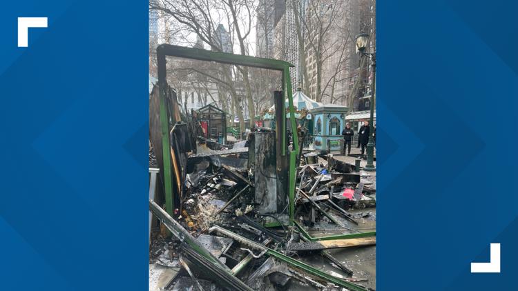 Bryant Park Fire: Popular NYC holiday market briefly catches fire ...