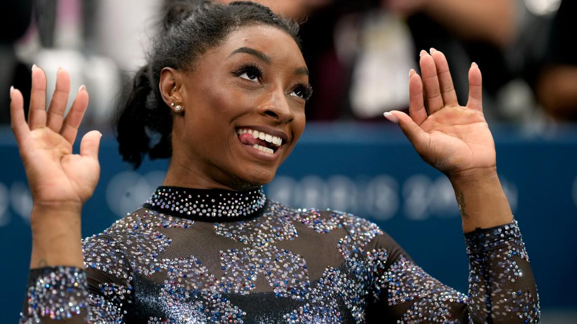 When is Simone Biles competing next at the Olympics?