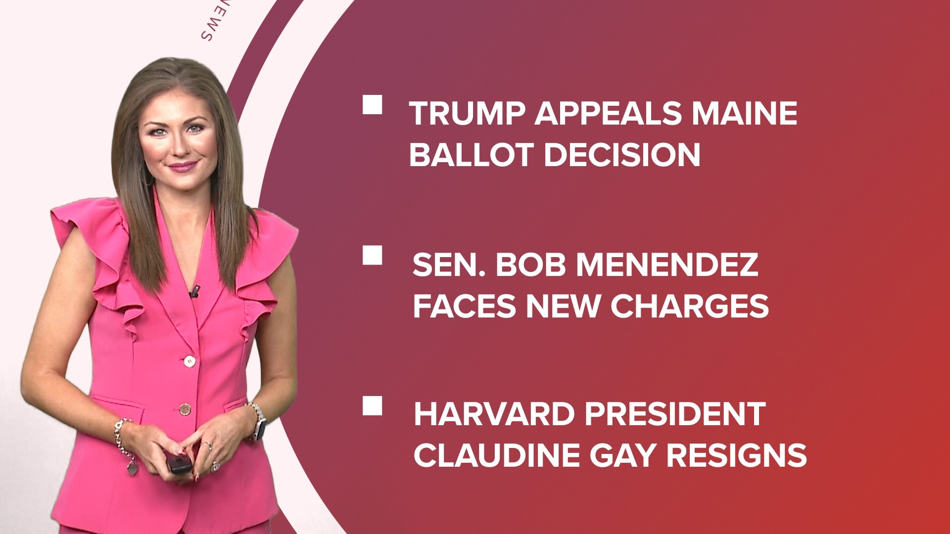 A look at what is happening in the news from Harvard's president resigns to Donald Trump appealing the Maine ballot ruling and Snoop Dogg covering the 2024 Olympics.