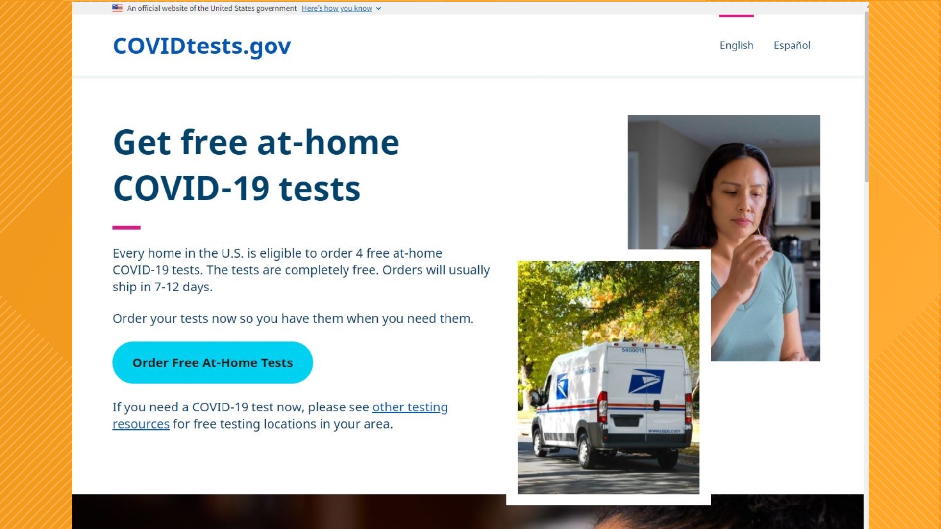 How to order free athome COVID tests from the federal government