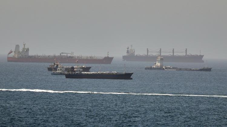 Tanker set ablaze after being struck by projectile in the Strait of Hormuz off the coast of Oman