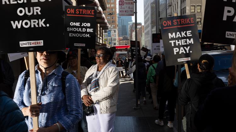 Labor Day hotel strikes reflect the frustrations of a workforce largely made up of women of color