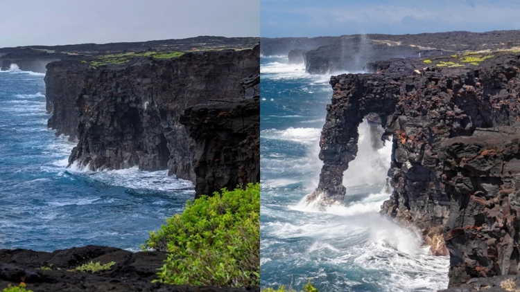 Iconic sea arch collapses at Hawaiʻi Volcanoes National Park