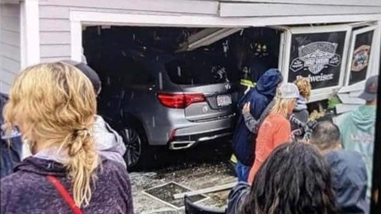 Car crashes into New Hampshire restaurant, injures dozens, pins man in bathroom