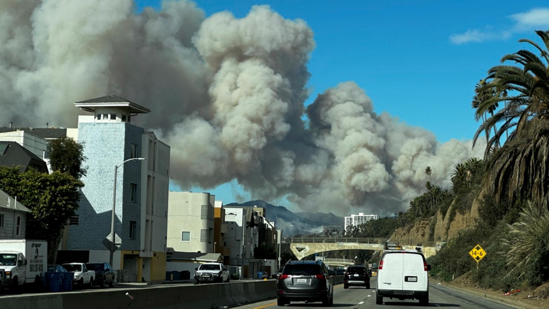 Los Angeles wildfires Santa Ana winds fuel dangerous fires, residents