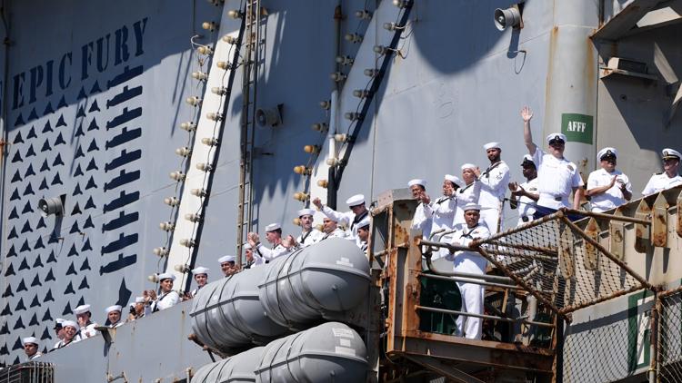 USS Lincoln sailors meet their babies for the first time after returning to San Diego