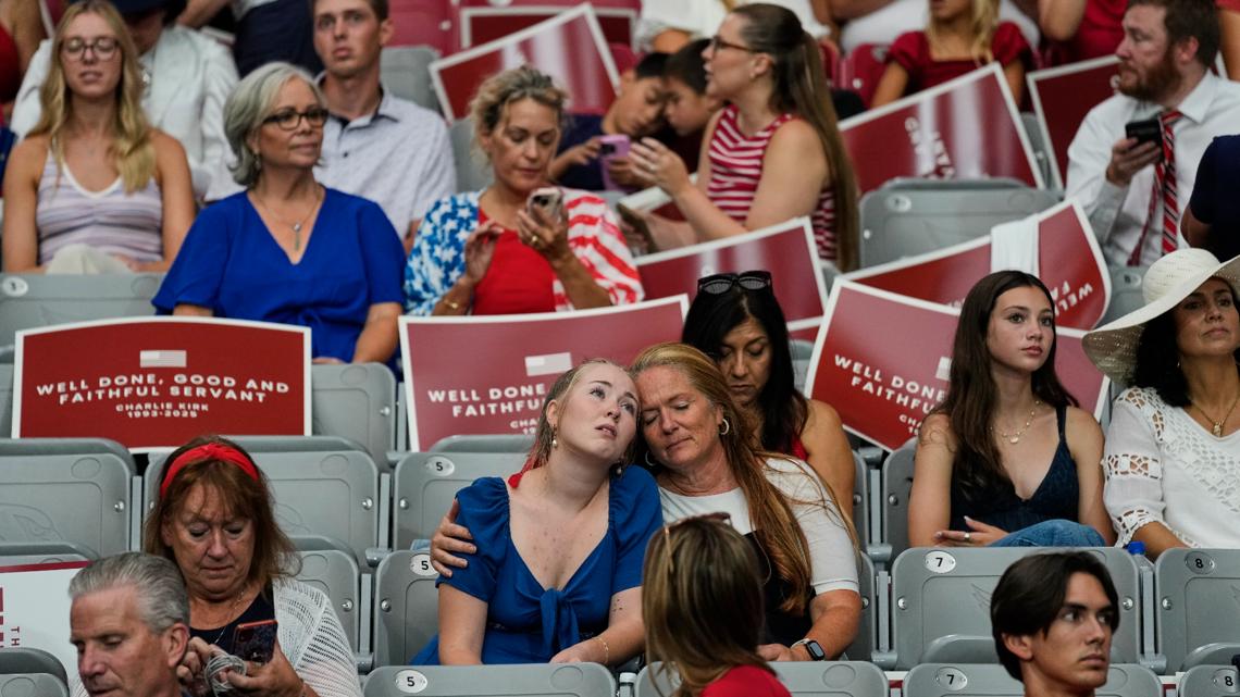 Tens of thousands expected to gather for Charlie Kirk memorial service in Arizona