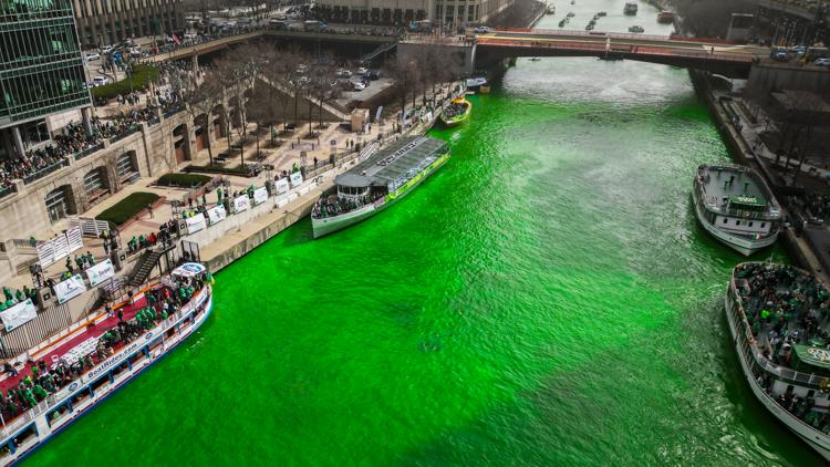 Chicago dyes its river bright green as it opens St. Patrick's Day celebrations