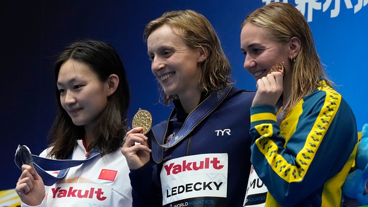 Katie Ledecky passes Michael Phelps for most individual golds at world championships