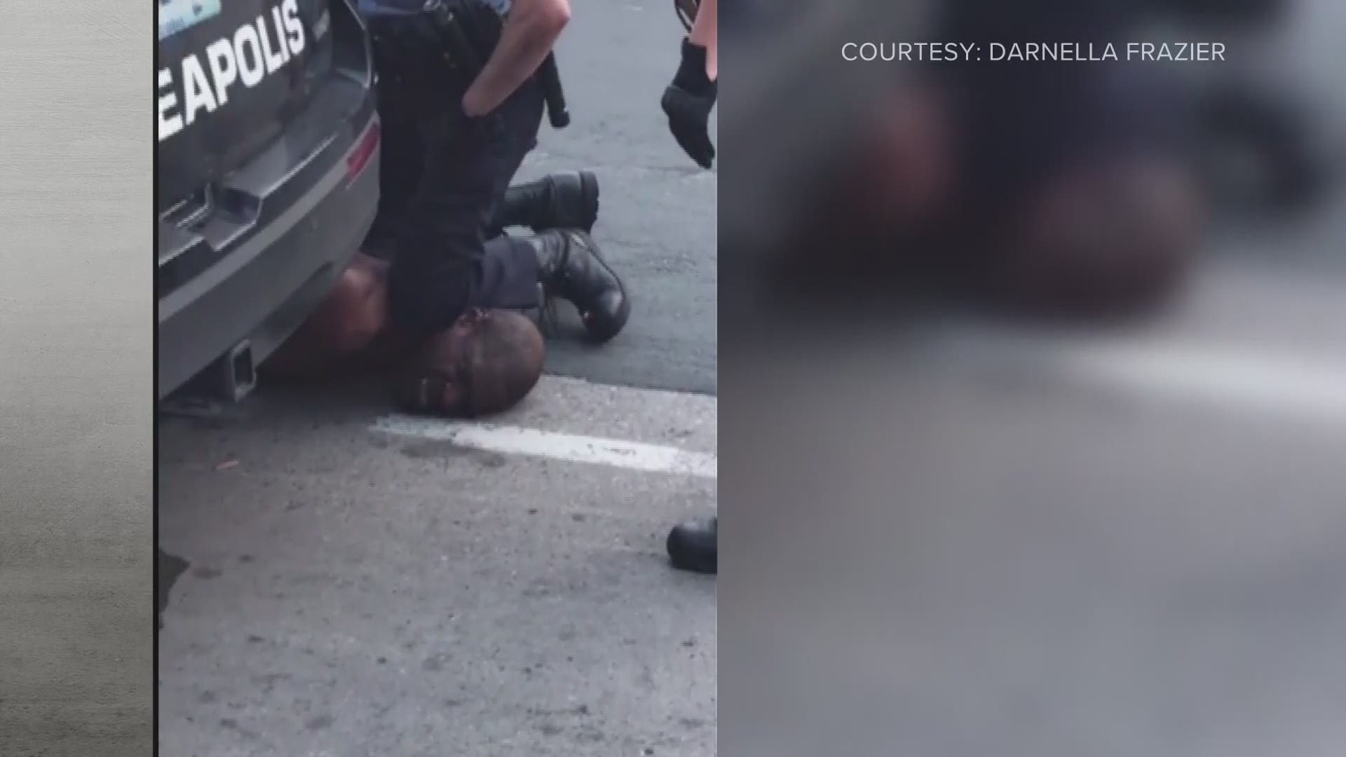 The video raises questions about a police press release, which claimed Floyd "physically resisted officers."