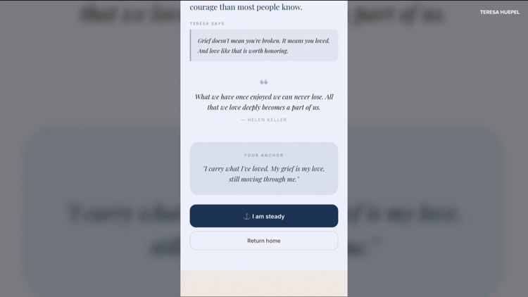 New app 'Steady By Design' aids grieving process with guided support sessions