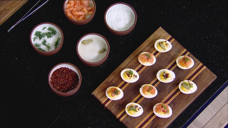 Sous Chef Kenzie Ross shares smoked salmon deviled eggs recipe