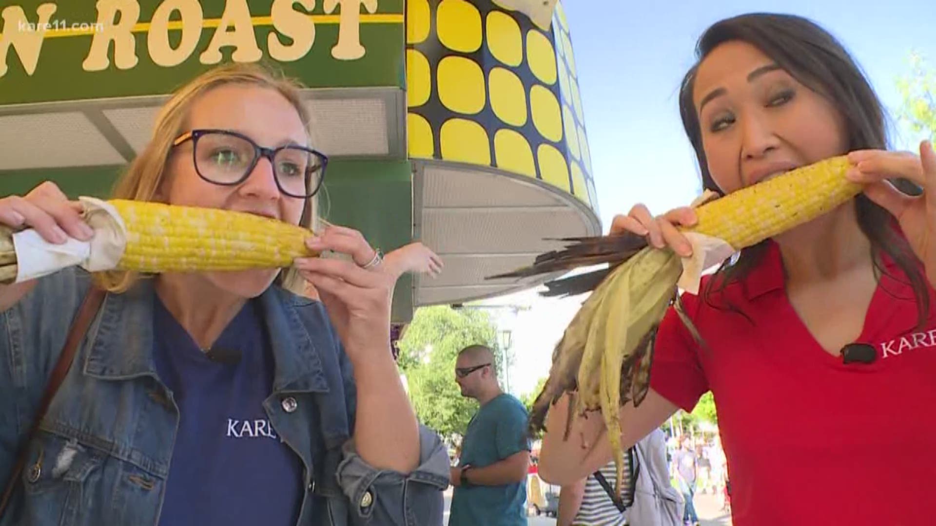 Minnesota State Fair first-timers Gia Vang and Alexandra Simon try Sunriser-recommended fair food!