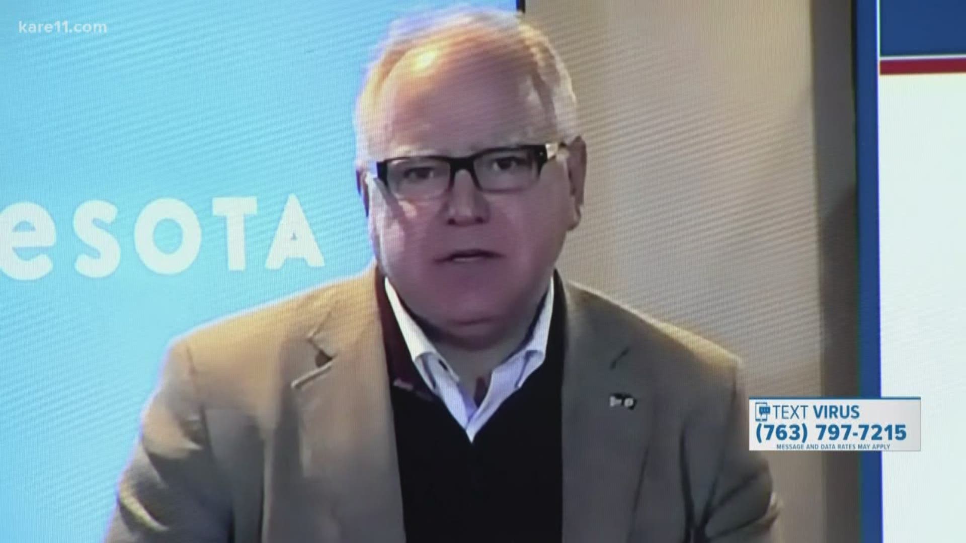 Gov. Tim Walz has ordered Minnesotans to stay at home for 2 weeks to slow the spread of the coronavirus and to stop it from overwhelming the health care system.
