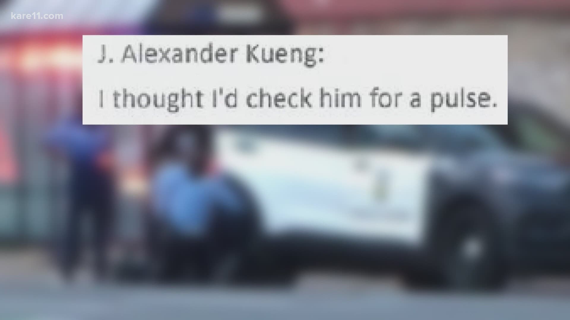 The videos show a struggle to get Floyd into a squad car, then Chauvin's knee on Floyd's neck for more than nine minutes.