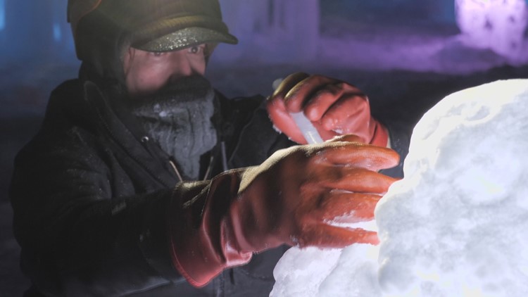 Ice Castles begin to take shape in New Brighton