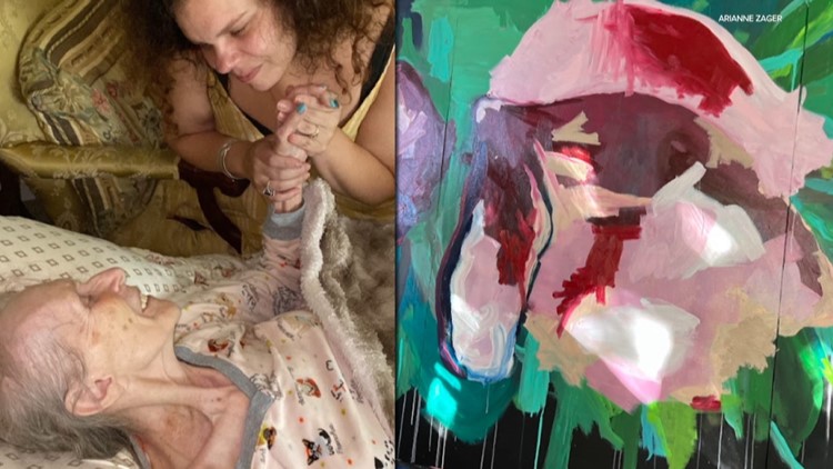 Wilting funeral flowers felt like a second death, so this artist painted a permanent garden for her mother