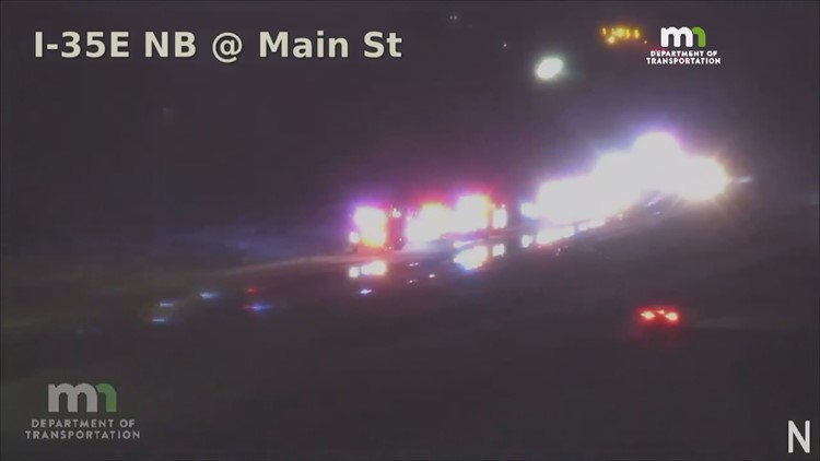 Two injured after bus tipped over on interstate in Lino Lakes