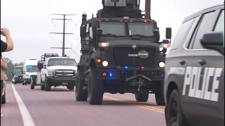 Massive law enforcement presence in Sibley County, near where Boelter's belongings found