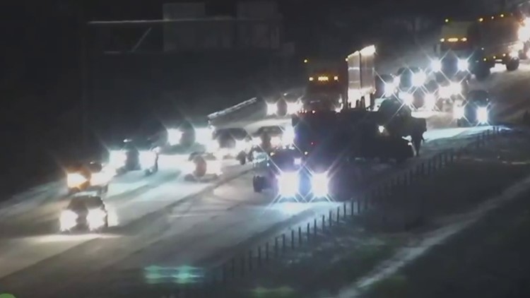 Nearly 400 crashes, spinouts reported Monday