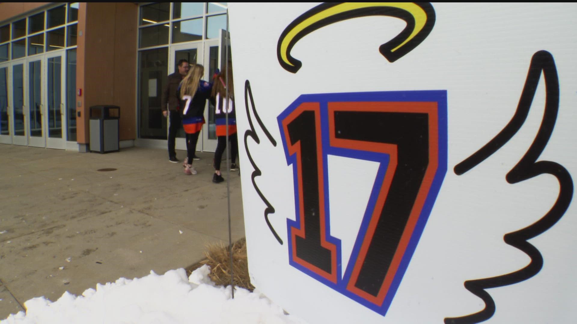 The family and friends of Charlie Boike gathered inside the St. Cloud Tech High School gym to relive memories.