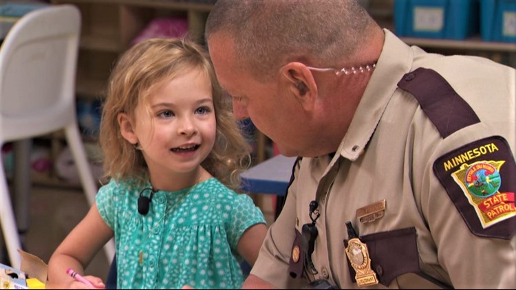 On first day of school, Minnesota trooper escorts kindergartener whose life he helped save 5 years ago