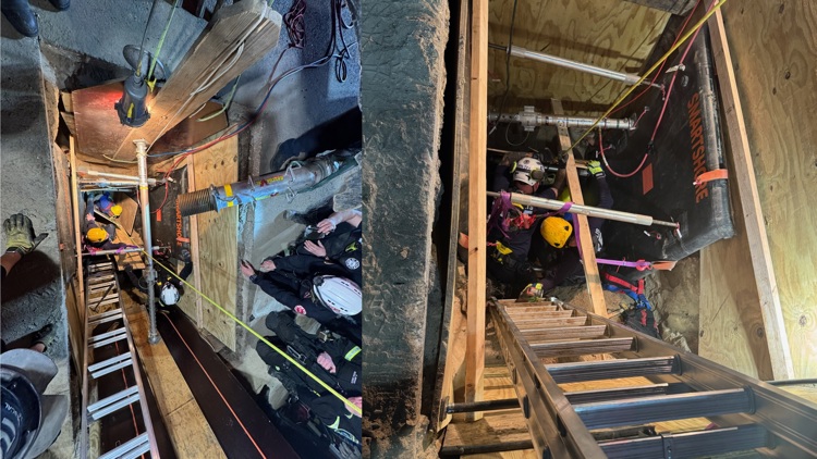 Worker rescued after underground construction collapse in Minneapolis