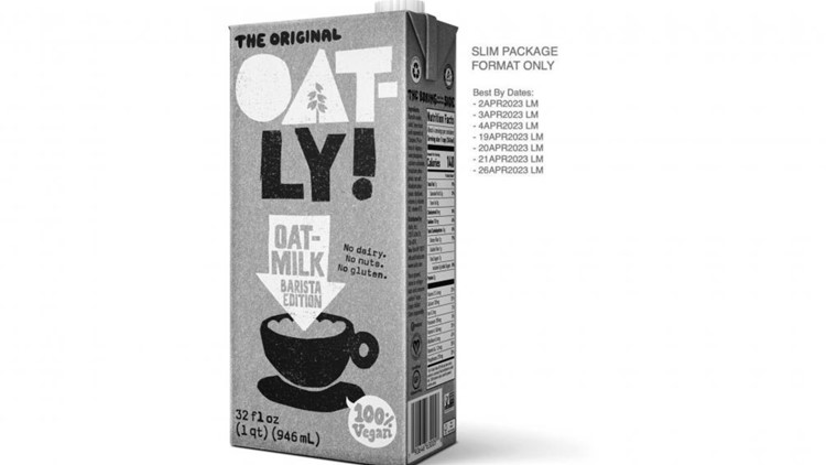 'Oatly' oat milk and protein shakes among recalled products