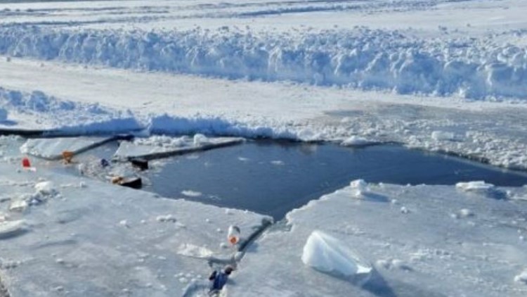 Officials urge safety after vehicle falls through ice in Cass County