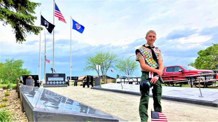 A 15-year-old in Minnesota decided his town needed a veterans memorial. He raised $77,000 and built one