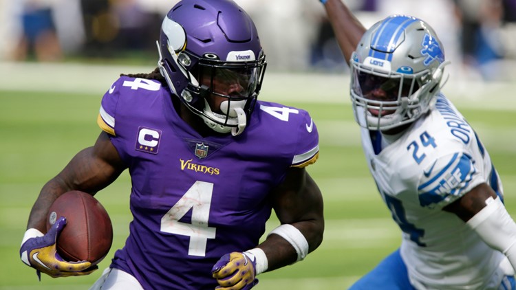 Dalvin Cook out with injured shoulder on fumble vs. Lions