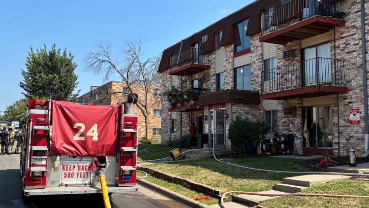 Saint Paul firefighters rescue woman and toddler from burning duplex