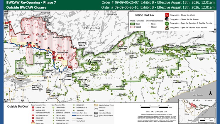 More than 1,600 campsites open across BWCAW