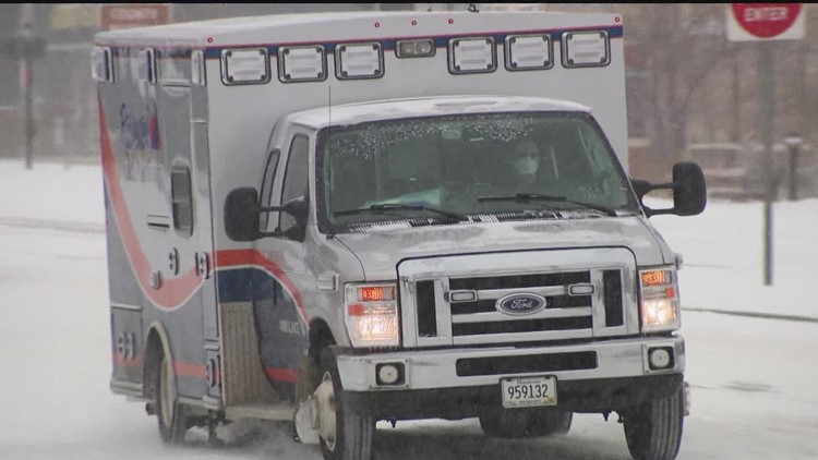 EMS crews describe challenges with responding to calls in winter weather conditions