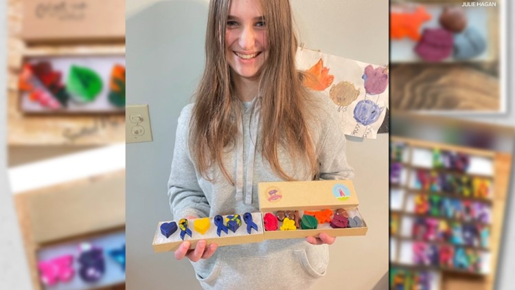 Champlin family creates custom-designed crayons to send to Masonic Children's Hospital