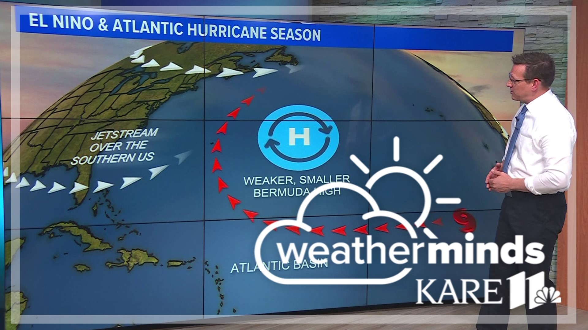 KARE 11 Meteorologist Jamie Kagol explains how the 2023 El Niño will impact hurricane-strength storms in the Atlantic this season.