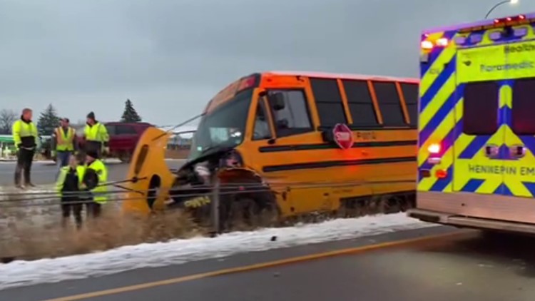 Crews respond to school bus vs. vehicle crash in Minnetonka