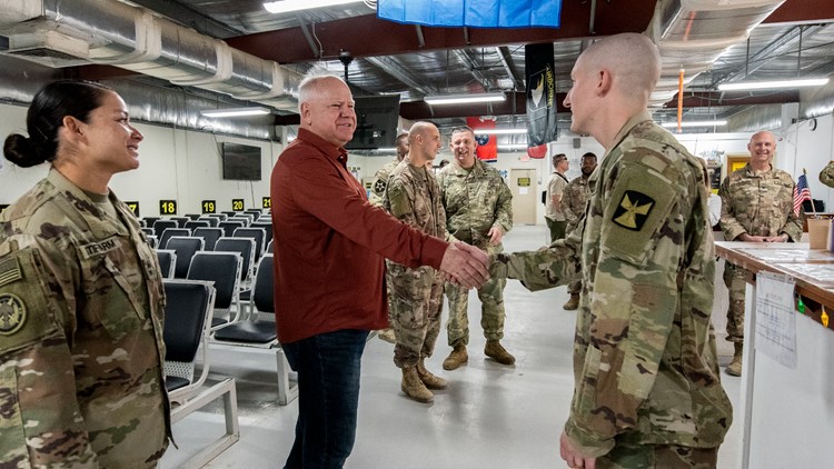 Governor Walz visits MN troops ahead of holidays
