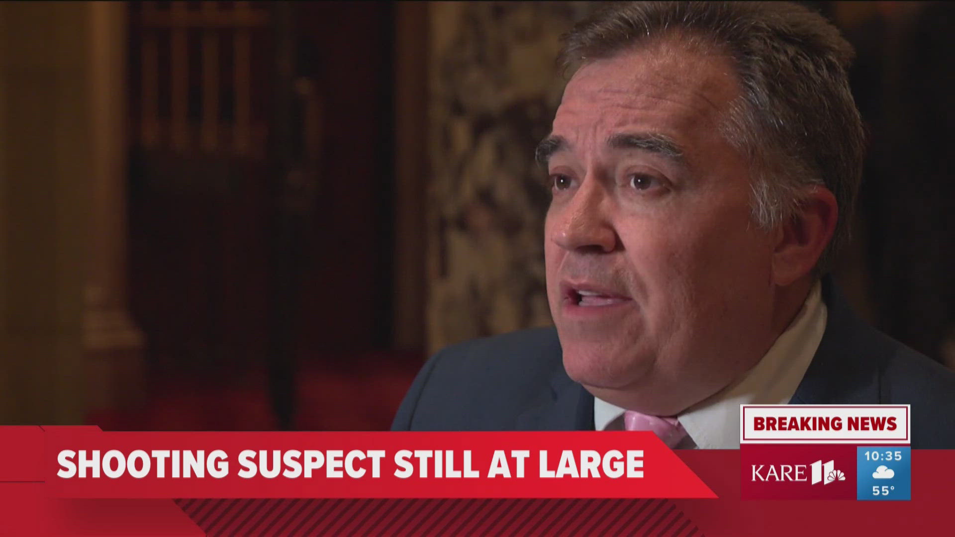 Hoffman and his wife were targeted by a gunman early on Saturday morning.