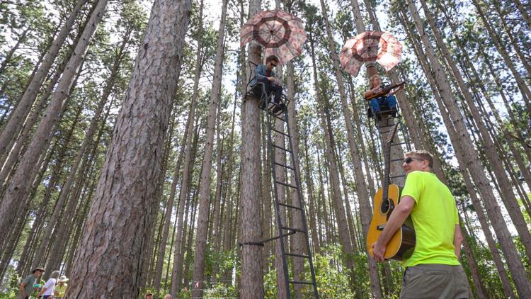 A symphony of bark & bow: Belwin's canopy concert puts conservation center stage