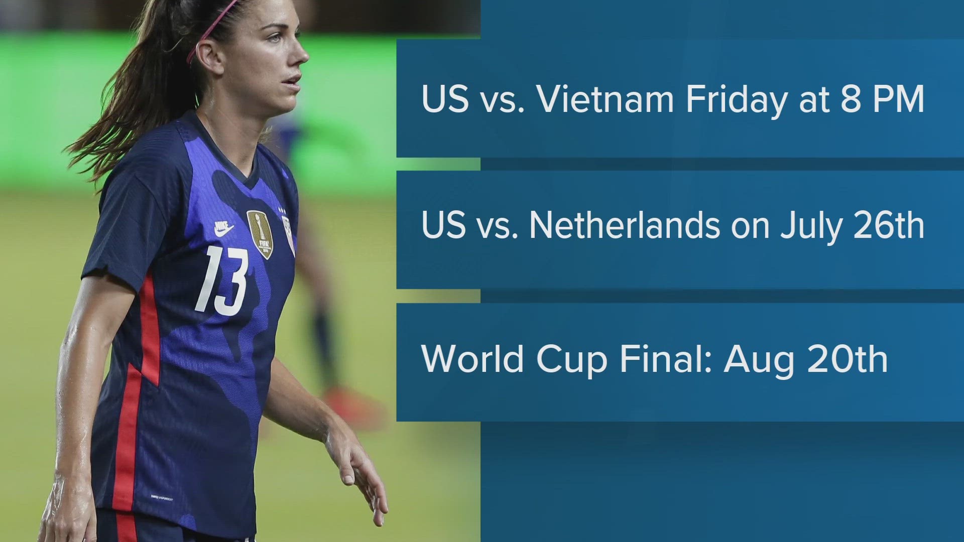 The U.S. opens play on July 21 against Vietnam in Auckland, New Zealand.