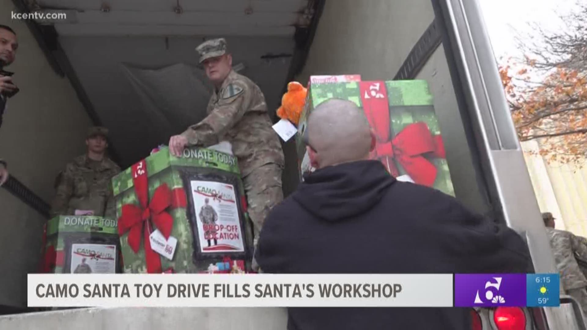 The H-E-B, KCEN Channel 6 Camo Santa toy drive collected hundreds of toys for the children of the men and women who sacrifice their lives for our freedoms.