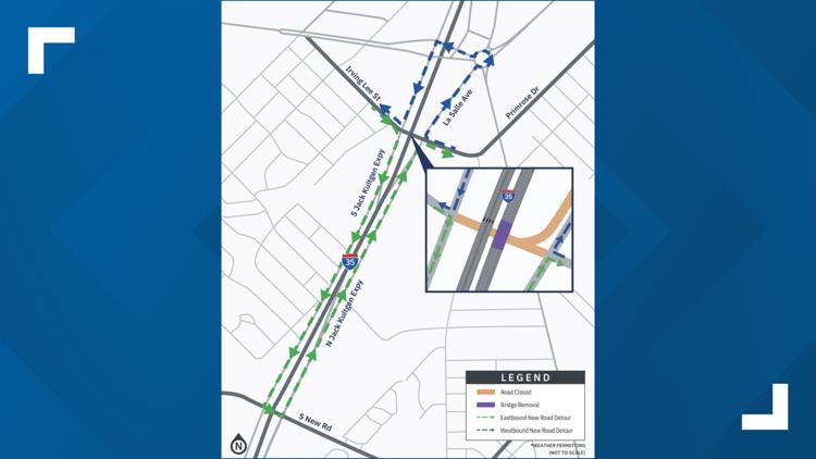 TxDOT to remove northbound I-35 bridge over Irving Lee Street