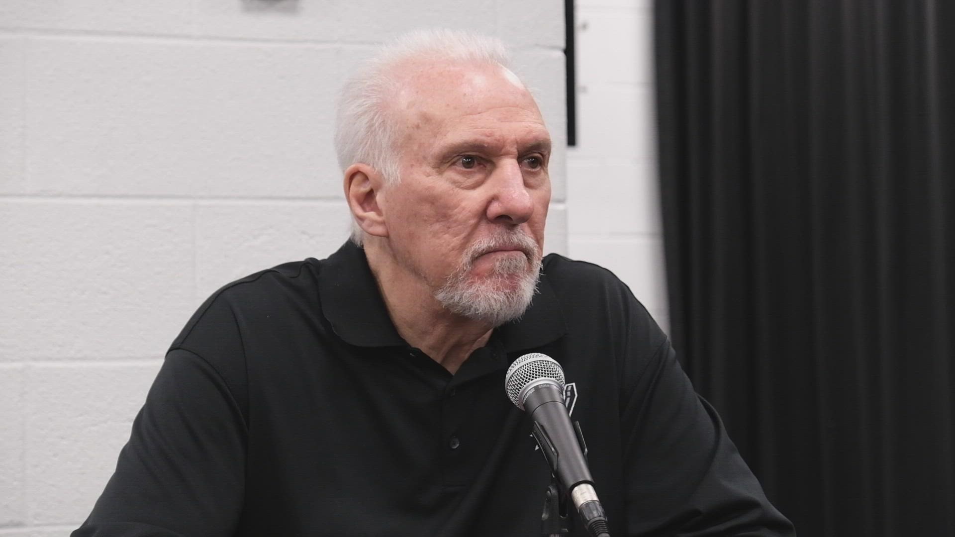 "No body hung their heads and they just kept on playing. That was the best part of the whole game," Popovich said, taking blame for late playcalling.