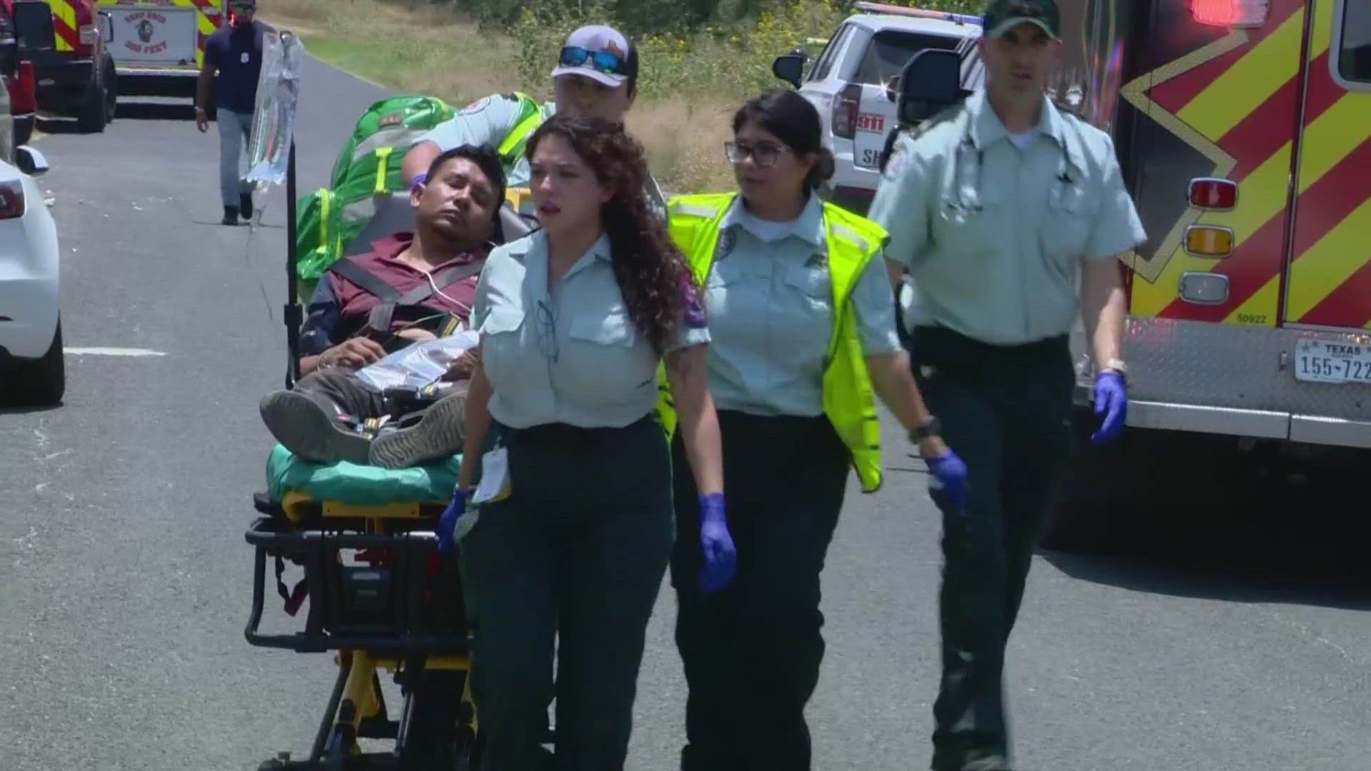 12 hospitalized after officials rescue migrants from gooseneck trailer in Bexar County