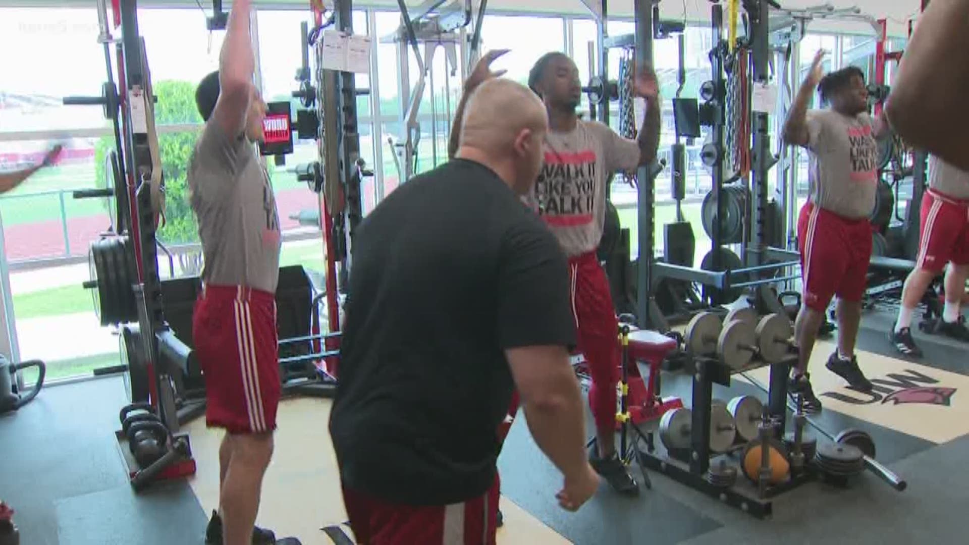 We’re counting down to that most anticipated August 31st matchup between UTSA and UIW football. The Cardinals are getting ready for fall camp by hitting the summer program weights.