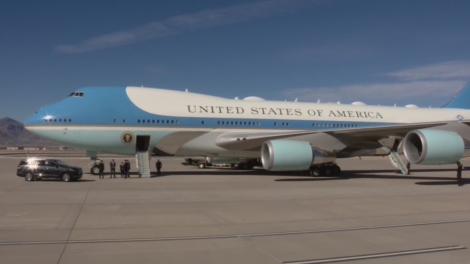 It's the first stop on a trip that will take the president and first lady to the North American Leaders Summit in Mexico City.