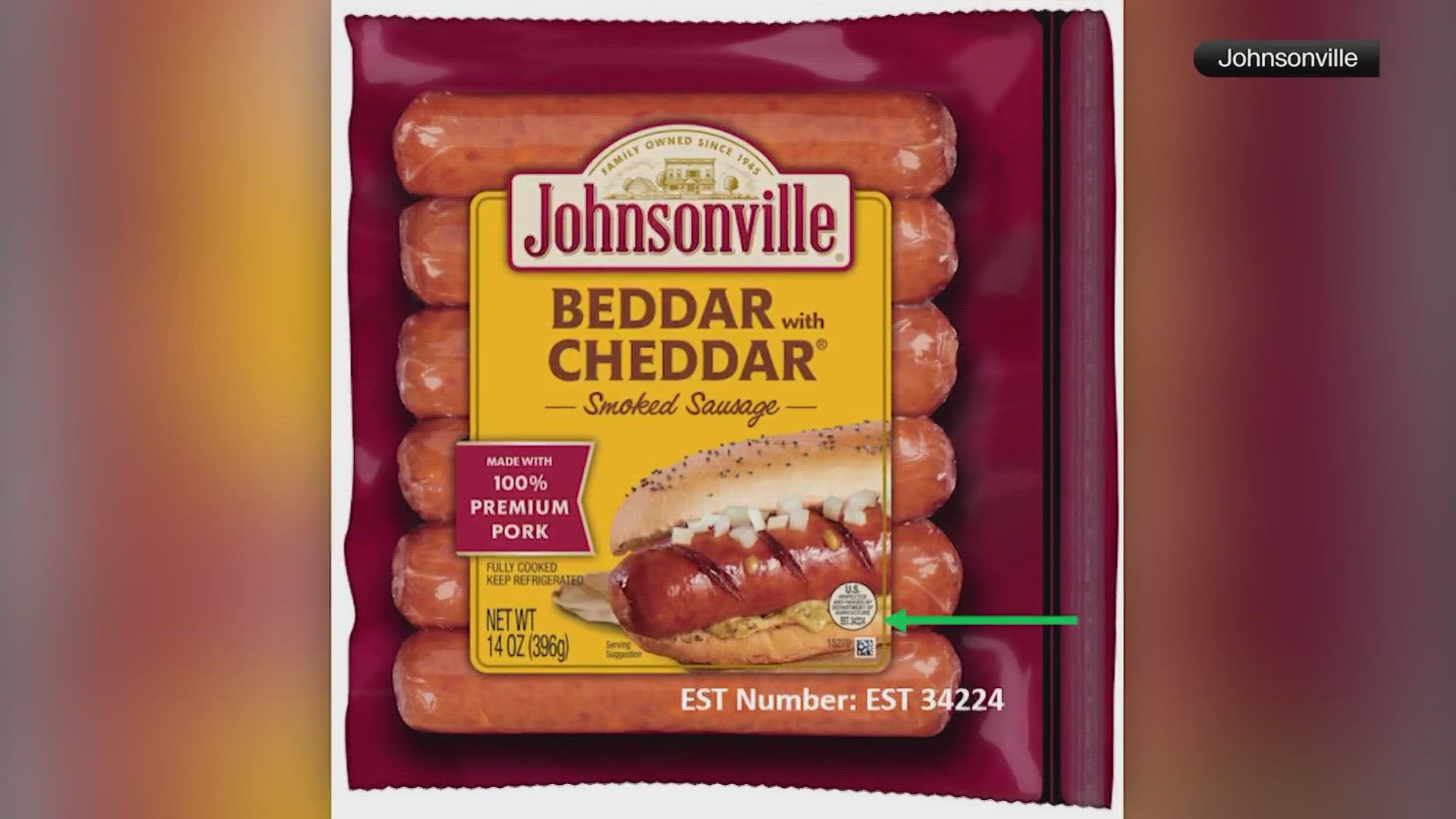 Mor than 42,000 pounds of Beddar with Cheddar sausage from Johnsonville being recalled.